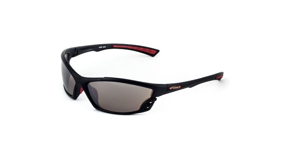 Sos Wraps / Viper Sunglasses, Frame - Matte Black, Lens - Pc Decenter Brown-fm