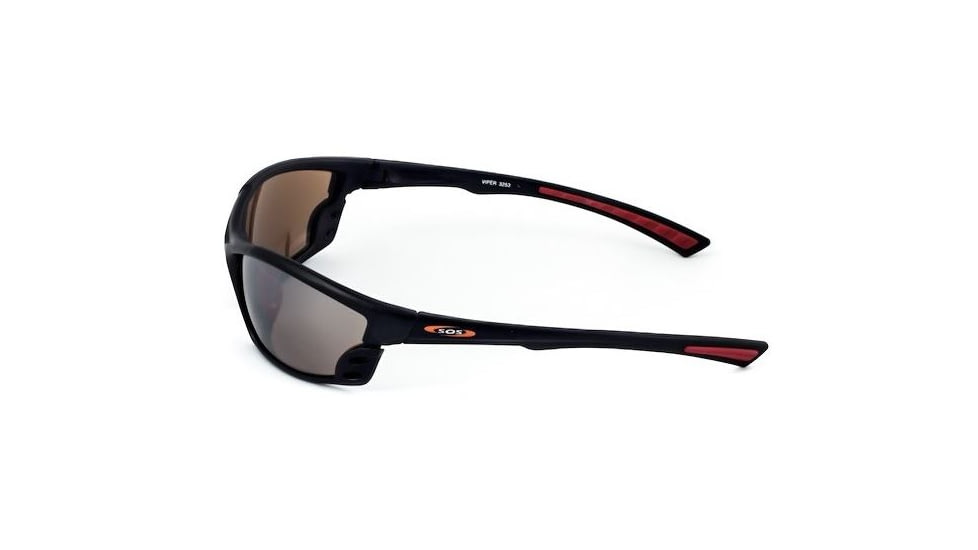 Sos Wraps / Viper Sunglasses, Frame - Matte Black, Lens - Pc Decenter Brown-fm