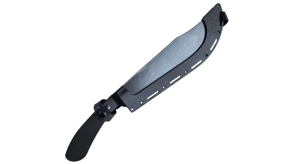 Southern Grind G2 Fixed Blade Machete w/ Black Kydex Sheath, Textured Black Powdercoat Blade/Custom G10 Handle, Overall Length 16.625in SG01070701
