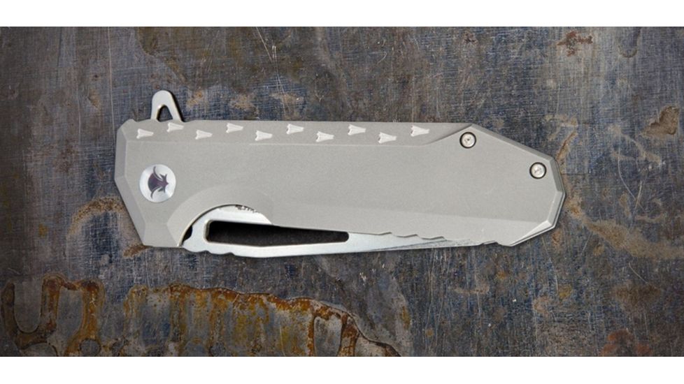 Southern Grind Penguin Drop Point Satin Blade with Titanium Handle Rev. 01 SG09030011-01