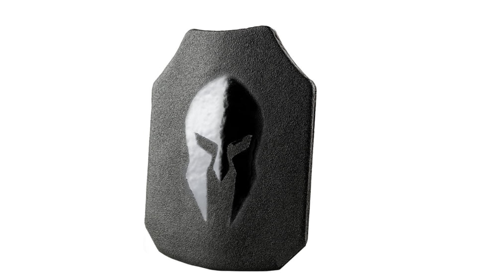 Spartan Armor Systems AR550 Level III+ Body Armor Single Plate, Single Curve Base Coat, Black, 10x12, SA-550-10 X 12 SH SC BC