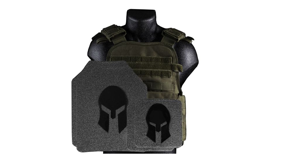 Spartan Armor Systems Armor/condor Mopc Plate Carrier And Omega AR500 Body Armor Platform Single Curve, Base Coat, Coyote Brown, Medium-2XL SAS-PKG500-MOPC-CB-KIT