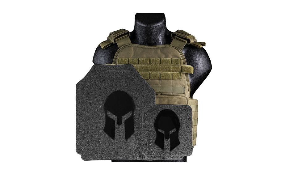 Spartan Armor Systems Armor/condor Mopc Plate Carrier And Omega AR500 Body Armor Platform Single Curve, Base Coat, OD Green, Medium-2XL SAS-PKG500-MOPC-OD-KIT