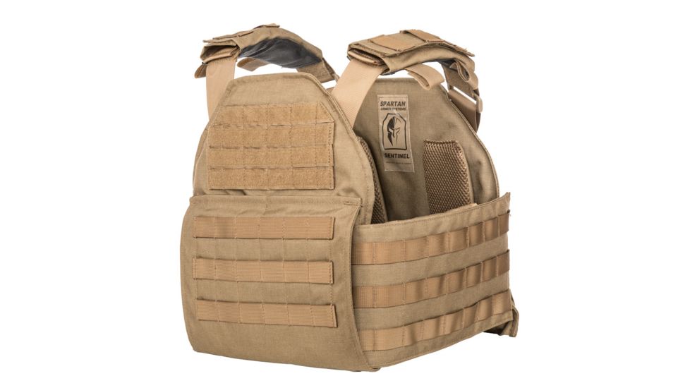Spartan Armor Systems Armor Systems AR500 Omega Body Armor And 10x12 Sentinel Plate Carrier Package, Coyote Brown, Medium-Extra Large, P5-STNL1012-CB-FC-kit