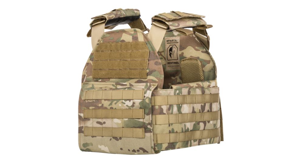 Spartan Armor Systems Armor Systems AR500 Omega Body Armor And 10x12 Sentinel Plate Carrier Package, Multi-Cam, Medium-Extra Large, P5-STNL1012-MC-FC-KIT