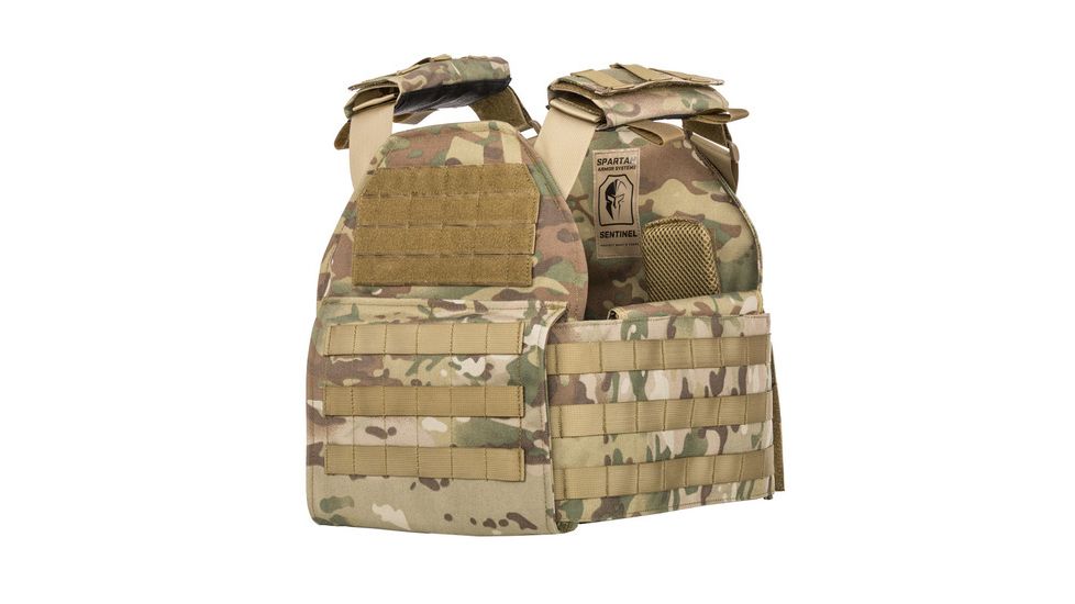 Spartan Armor Systems Armor Systems AR500 Omega Body Armor And 10x12 Sentinel Plate Carrier Package, Multi-Cam, Medium-Extra Large, PKG500-STNL1012-MC-KIT