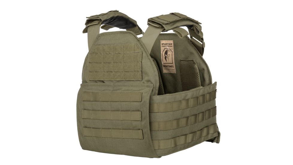 Spartan Armor Systems Armor Systems AR500 Omega Body Armor And 10x12 Sentinel Plate Carrier Package, SparTan Green, Medium-Extra Large, P5-STNL1012-SG-FC-kit