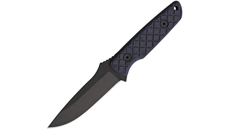Spartan Blades Alala Fixed Blade Knife, 3.75 black powder coated 1095 Cro-Van carbon stee, Black canvas micarta handle, SBSL004BKBK