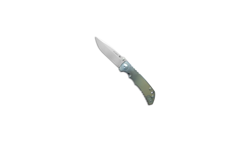 Spartan Blades Spartan Blades Harsey Folder Frame Lock Knife Blue Titanium 3.8" Stonewash, Blue, CPM MagnaCut, adult, BHQ-227072