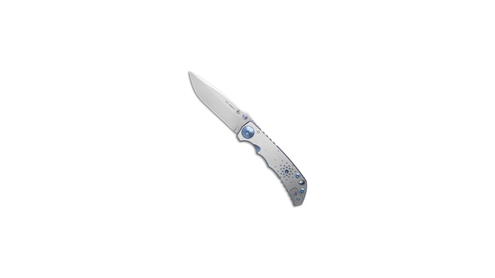 Spartan Blades Spartan Blades Harsey MagnaCut Folder Frame Lock Knife Dot Matrix 4" SW, Gray/Blue, CPM MagnaCut, adult, BHQ-221502