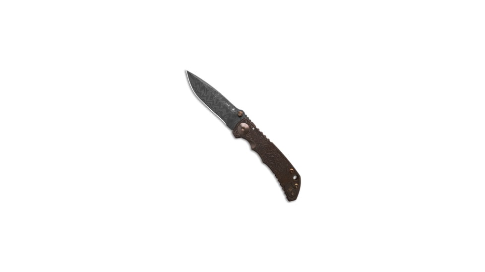 Spartan Blades Spartan Blades Harsey Relic Frame Lock Knife Copper Titanium 4" Damascus, Copper, Damascus, adult, BHQ-200598