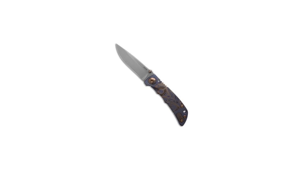 Spartan Blades Spartan Blades Mini Blue Harsey Frame Lock Knife Watch Works 3.25" SW, Bronze/Blue, CPM S45VN, adult, BHQ-193323