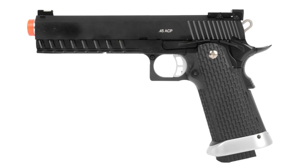 Spartan STS-6 1911 Hi Capa Full Metal GBB/CO2 Airsoft Pistol, Black, Medium 91001