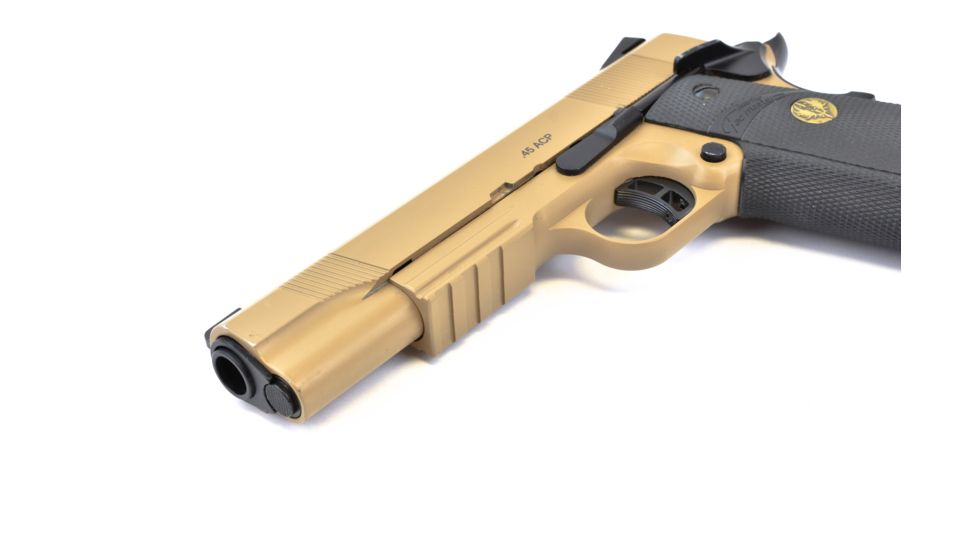 Spartan STS-7 1911 MEU Full Metal GBB/CO2 Airsoft Pistol, Tan, Medium 91004