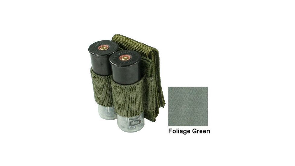 Specter Gear Belt Mounted Double 12ga.Shotgun Shell Carrier,Foliage Green 696 FG