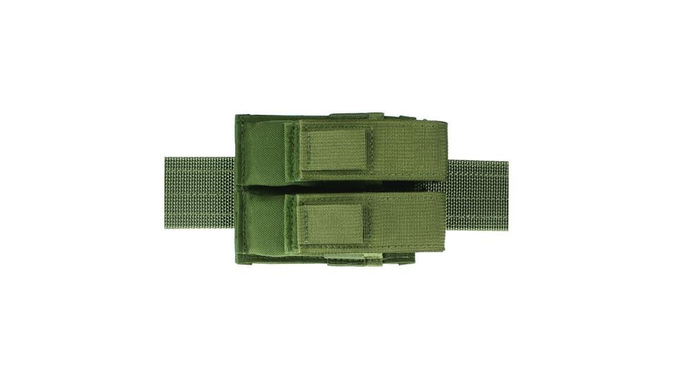 Specter Gear Belt Mounted Double Universal Pistol Magazine Pouch, Cross Draw, Fits 2in Duty and Tactical Belts, OD Green, 898 OD