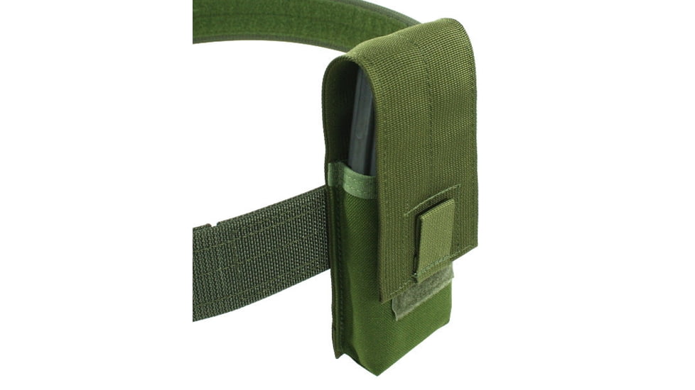 Specter Gear Belt Mounted Single 30 rd. 5.56mm Flapped Magazine Pouch. Fits up to 2in Wide Belts, Olive Drab, 894 OD