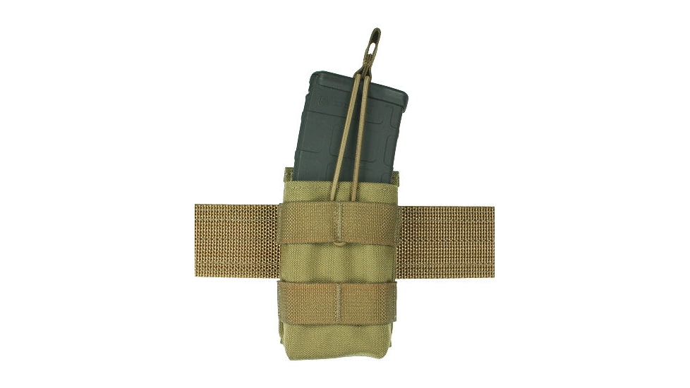 Specter Gear Belt Mounted Single 30-Round 5.56mm Rapid Reload Magazine Pouch, Fits up to 2in Wide Belts, Coyote, 896 COY
