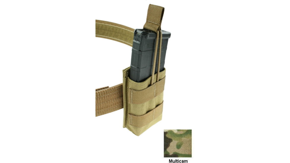Specter Gear Belt Mounted Single 30-Round 5.56mm Rapid Reload Magazine Pouch, Fits up to 2in Wide Belts, MultiCam, 896 MULT