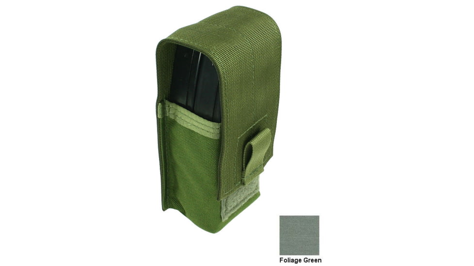 Specter Gear MOLLE Compatible Double Ruger Mini-30 20-Round 7.62x39mm Magazine Flapped Mag Pouch, Foliage Green, 1196 FG