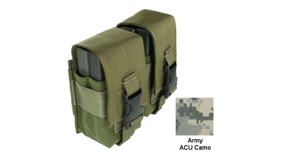 Specter Gear MOLLE/ PALS Compatible Modular 7.62 NATO 20rd. Magazine Enhanced Quad Magazine Pouch,Army ACU Camo 751 ACU