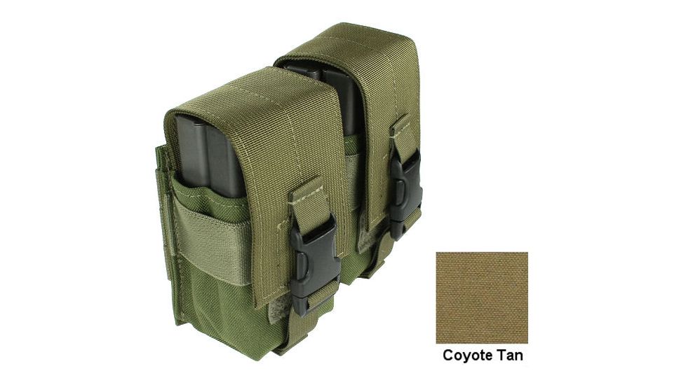 Specter Gear MOLLE/ PALS Compatible Modular 7.62 NATO 20rd. Magazine Enhanced Quad Magazine Pouch,Coyote 751 COY