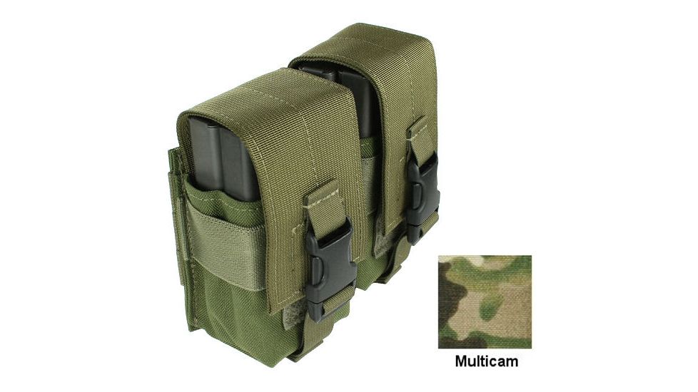 Specter Gear MOLLE/ PALS Compatible Modular 7.62 NATO 20rd. Magazine Enhanced Quad Magazine Pouch,MultiCam 751 MULT