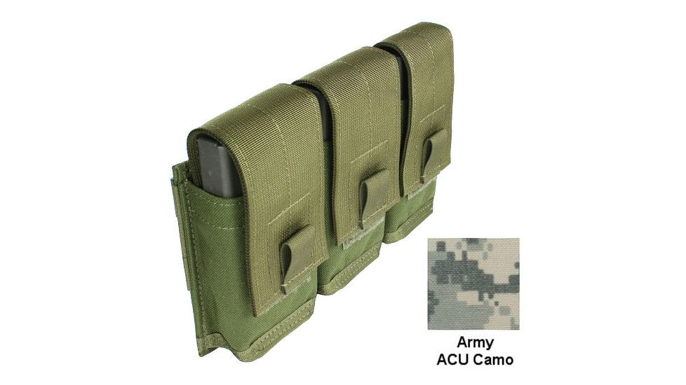 Specter Gear MOLLE/ PALS Compatible Modular 7.62 NATO 20rd. Magazine Triple Pocket Triple Magazine Pouch,Army ACU Camo 747 ACU