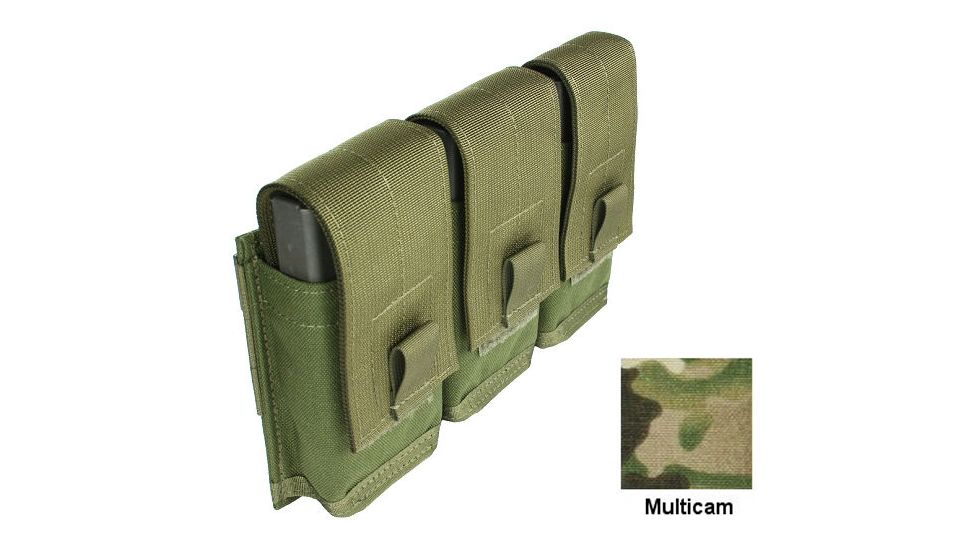 Specter Gear MOLLE/ PALS Compatible Modular 7.62 NATO 20rd. Magazine Triple Pocket Triple Magazine Pouch,MultiCam 747 MULT