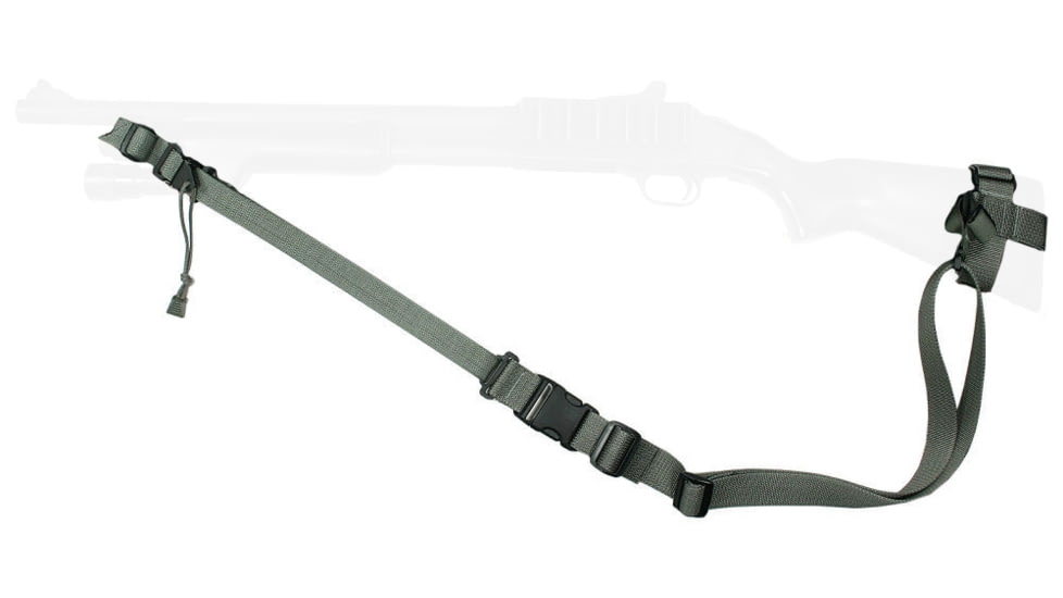 Specter Gear Raider 2 Point Tactical Sling, Mossberg 590 / 590A1, Bantam reduced length of pull stock, Braided Lanyard, Emergency Release, Black, 542 BLK-ERB-BL