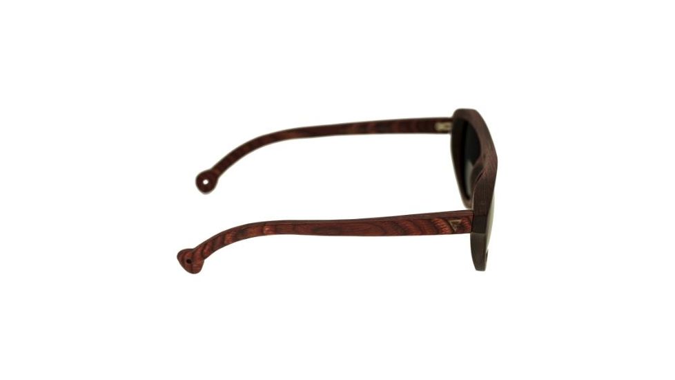 Spectrum Keaulana Wood Sunglasses, Cherry Frame, Black Lens, Cherry/Black, One Size, SSGS112BK