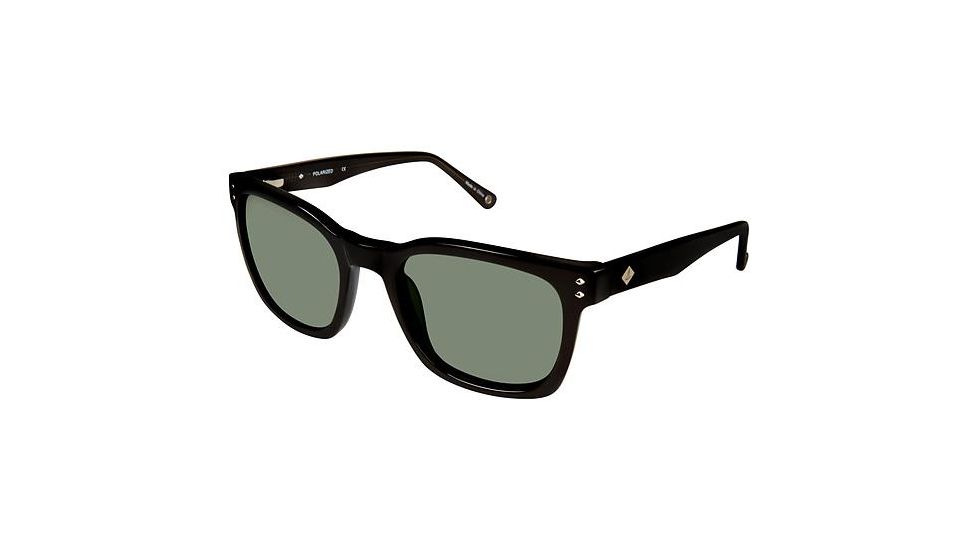 Sperry Top-Sider BRANT POINT Sunglasses - Frame Black /Trns Gry, Lens Color Light Silver Flash, Size 52/20mm SPBRANTPOINT01