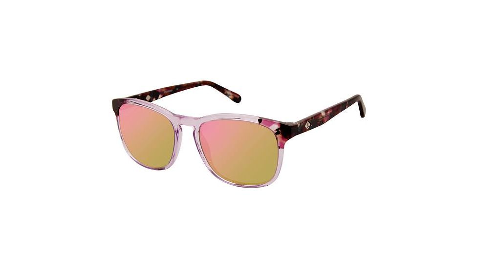 Sperry Top-Sider CRYSTAL COVE Sunglasses - Frame CRYSTAL PINK, Lens Color Rose Gold Flash, Size 54/18mm SPCRYSTALCOVE03