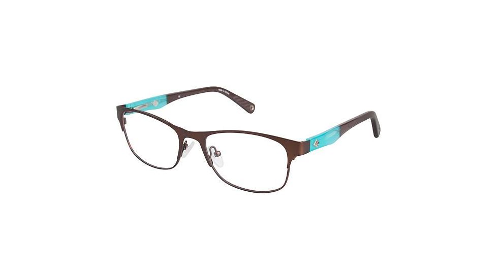 Sperry Top-Sider Isla Single Vision Prescription Eyeglasses - Frame MATTE BROWN, Size 51/17mm SPISLA02
