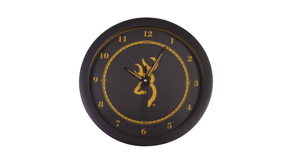 Spg International Spg Browning Buckmark Clock 14'' Diameter Black/gold