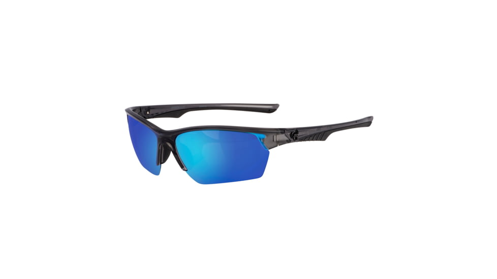 Spiderwire SPW009 Sunglasses, Matte Grey Frame, Blue Mirror (Grey Base) Lens 1479124