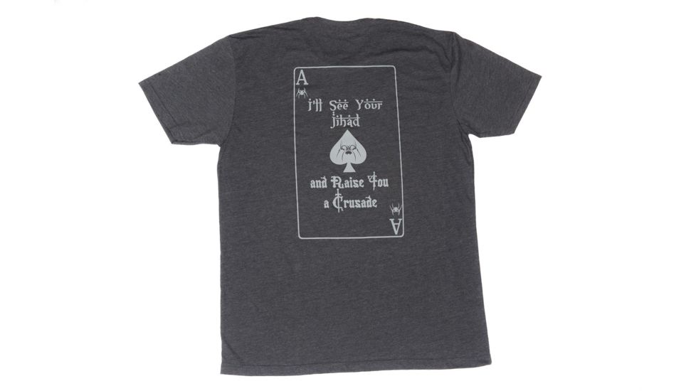 Spikes Tactical Mens - T-Shirt - Spikes Spades, Charcoal, 2XL SGT1070-2X