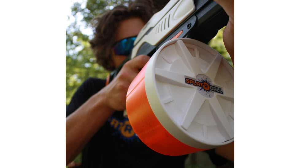 SPLAT R Ball SRB1200 Full Auto Electric Rechargeable Soft Water Bead Blaster Kit, White/Black/Orange, 950003