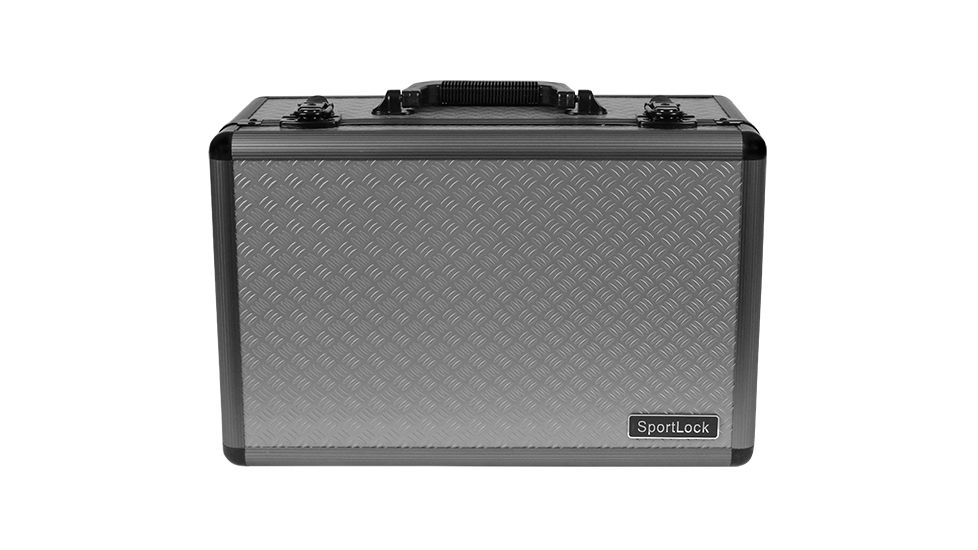 Sportlock AlumaLock Quickdraw Quad Handgun Case,9.6x14.1x5.1in,Gray 00004G