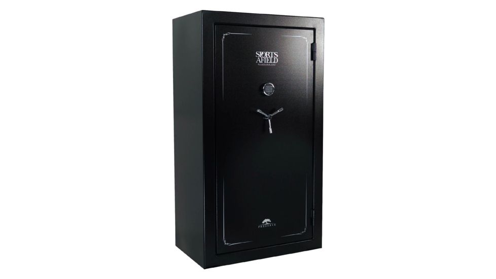 Sports Afield Preserve Series Fire Rated Gun Safe, 60, Black, SECSA7240P