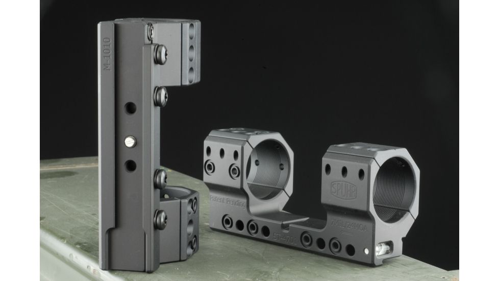 Spuhr 34mm Rifle Scope Mount, Black, Height- 35mm/1.38in 1006941