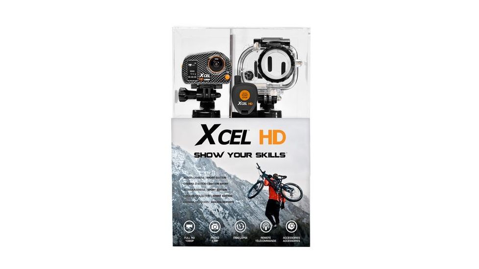 Spy Point XcelHD 5MP HD Action Camera w/Remote, Carbon Xcel HD