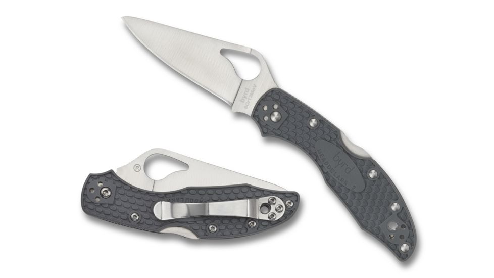Spyderco Byrd Meadowlark2 Blue Frn Plainedge, Gray, BY04PGY2