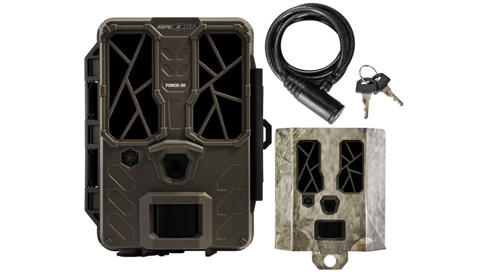 Spypoint FORCE-20 Ultra Compact 20 MP 48 LEDs Trail Camera + Accessory Bundle