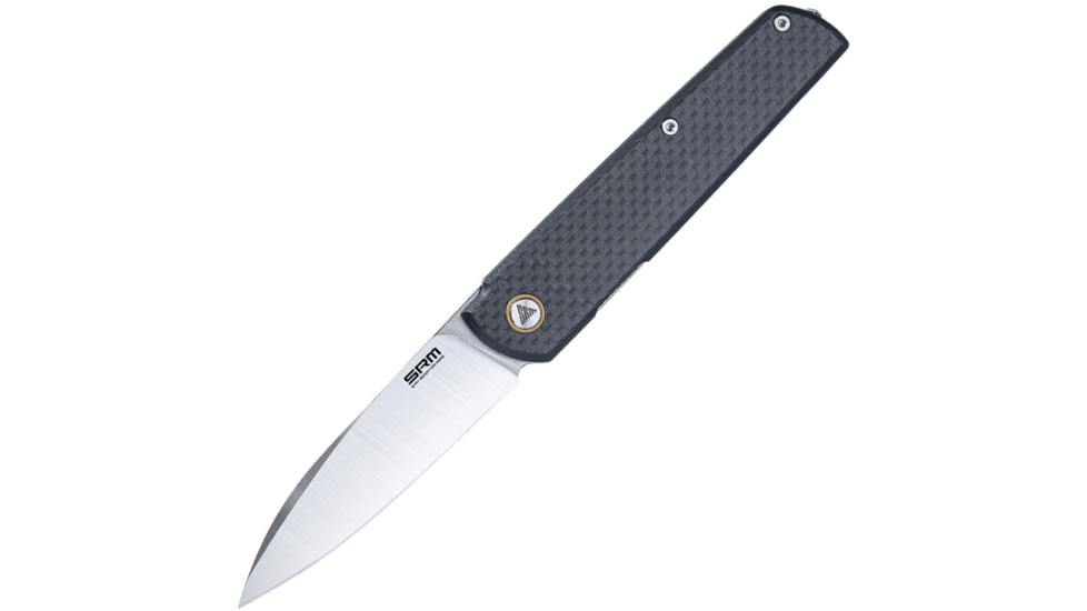 SRM Knives Qrick Linerlock Blk G10/CF, SRM408LKB