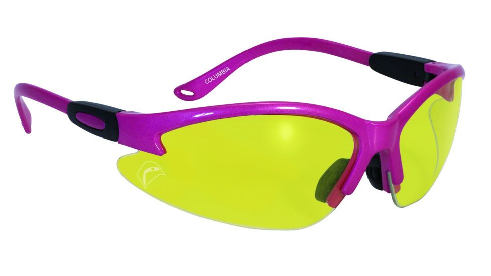 SSP Eyewear Bullchukar Sportsman Hunting Glasses, Hot Pink Frame, European Yellow Anti-Fog Lens 011711950683