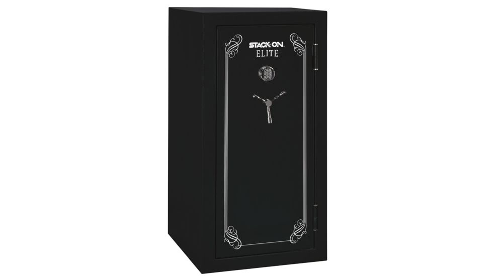 Stack-On 36-40 Gun with Electronic Lock,, Matte Black E-40-MB-E-S