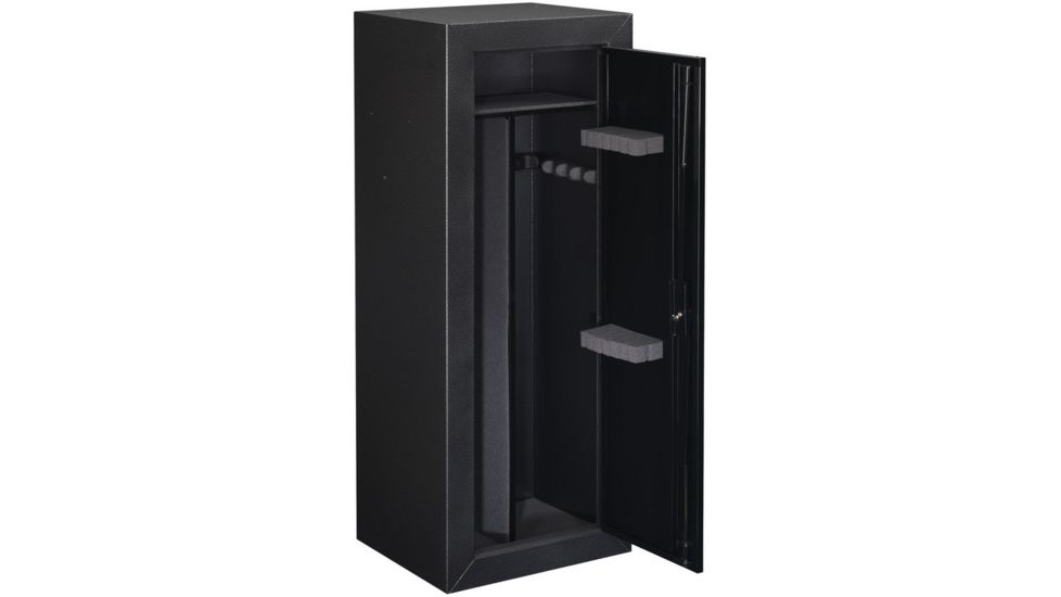 Stack-On Buck Commander Gun/Bow Cabinet Safe,21.50x18.75x57.63in,Silver/Black Hammertone AGC-408