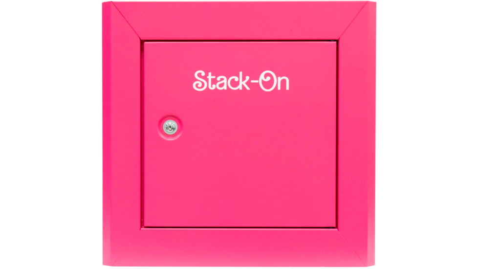 Stack-On Compact Welded-Steel Pistol, Ammo Cabinet, Pink, X-Large, GCP-1000-DX