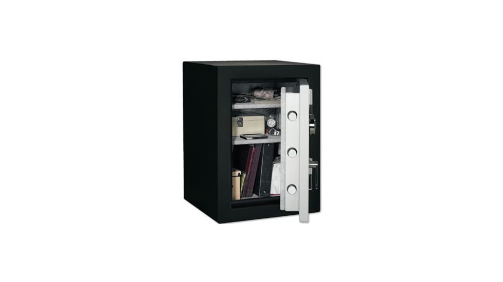 Stack-On EXECUTIVE FIRE REST.SAFE JR. ELEC. LOCK, Matte Black/Silver, Medium E-029-SB-E-DS